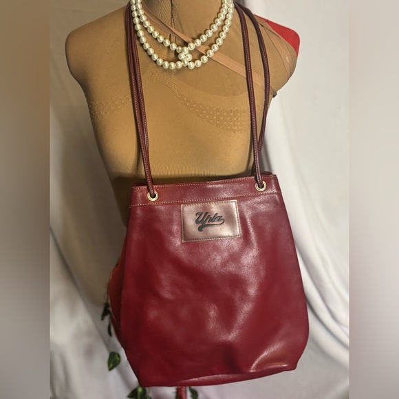 Upla Handbags - Upla Paris Red Leather Shoulder Bag